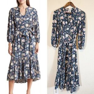 dRA Los Angeles Floral Blue Dress-Size S